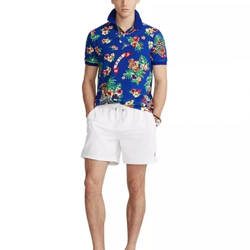 Ralph Lauren Men's Blue Tropical Polo Shirt
